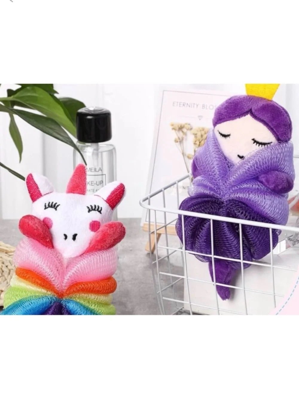 Kids Loofah Shark Mermaid Unicorn Gentle Exfoliating‎ Reusable Bath Sponge